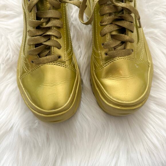 Vans x Collina Strada Gold Metallic Chunky Sneakers - Picture 3 of 11
